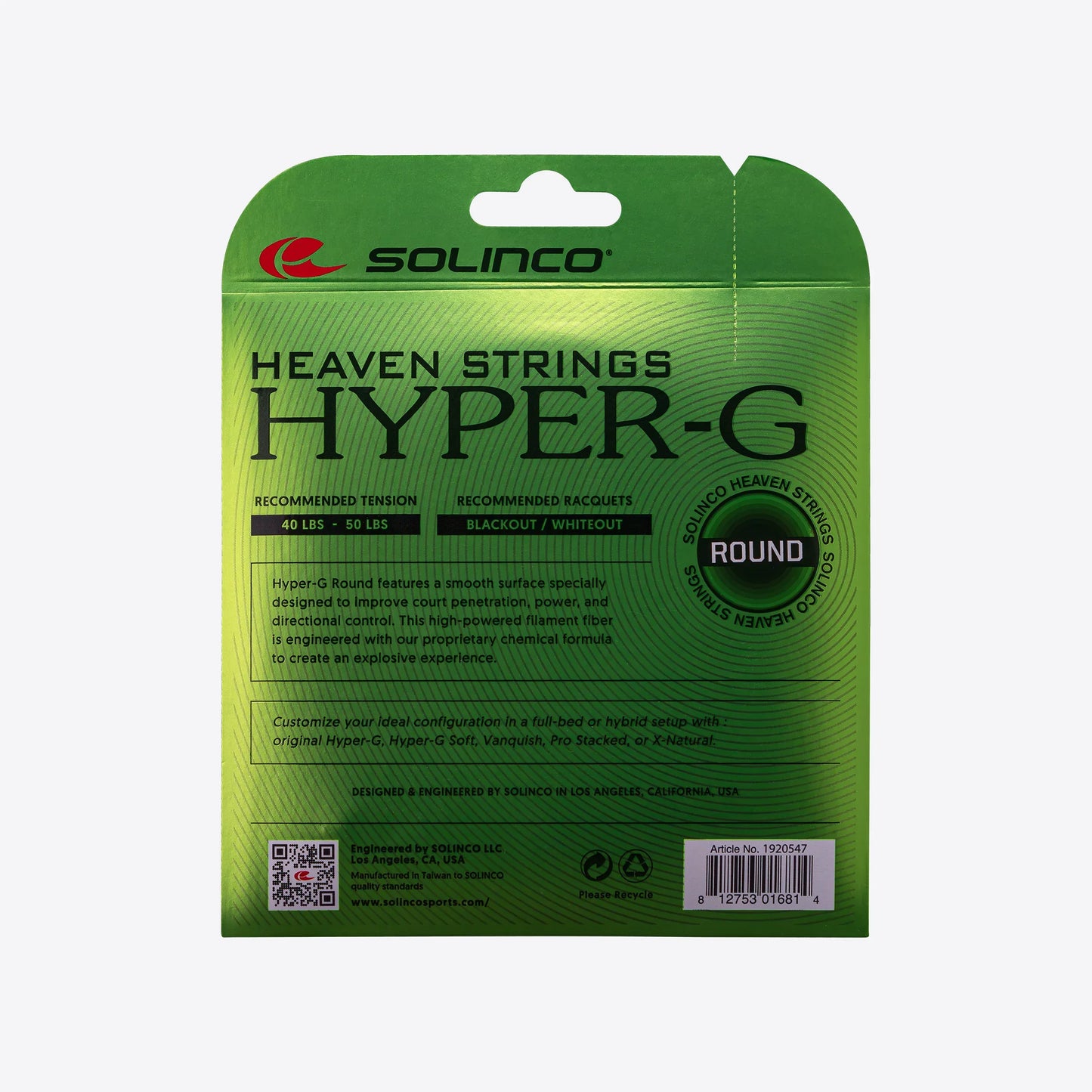 Solinco Hyper-G round - Bespannservice.de - Frank Gayer