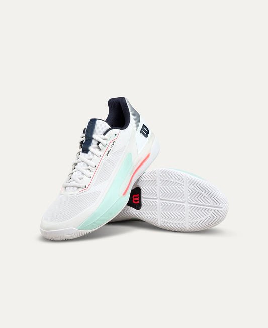 Wilson Rush Tour 5 Allcourt Tennisschuh - White / Bay / Fiery Coral