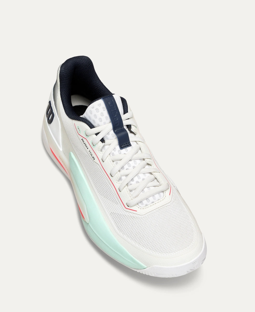 Wilson Rush Tour 5 Allcourt Tennisschuh - White / Bay / Fiery Coral