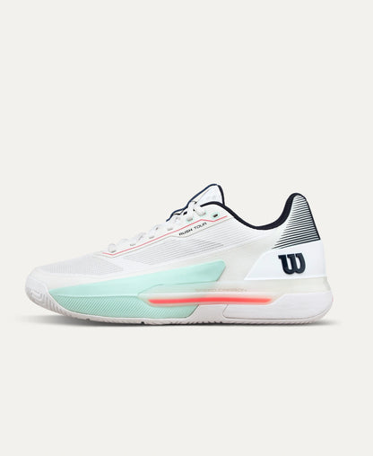 Wilson Rush Tour 5 Allcourt Tennisschuh - White / Bay / Fiery Coral