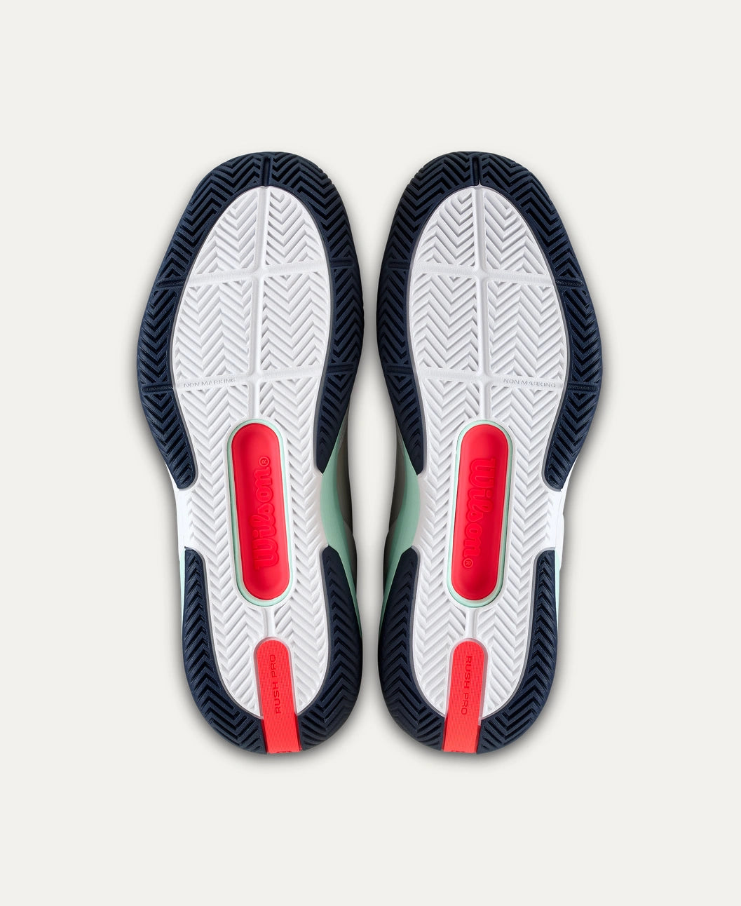 Wilson Rush Pro 5 Allcourt Tennisschuh - White / Bay / Fiery Coral