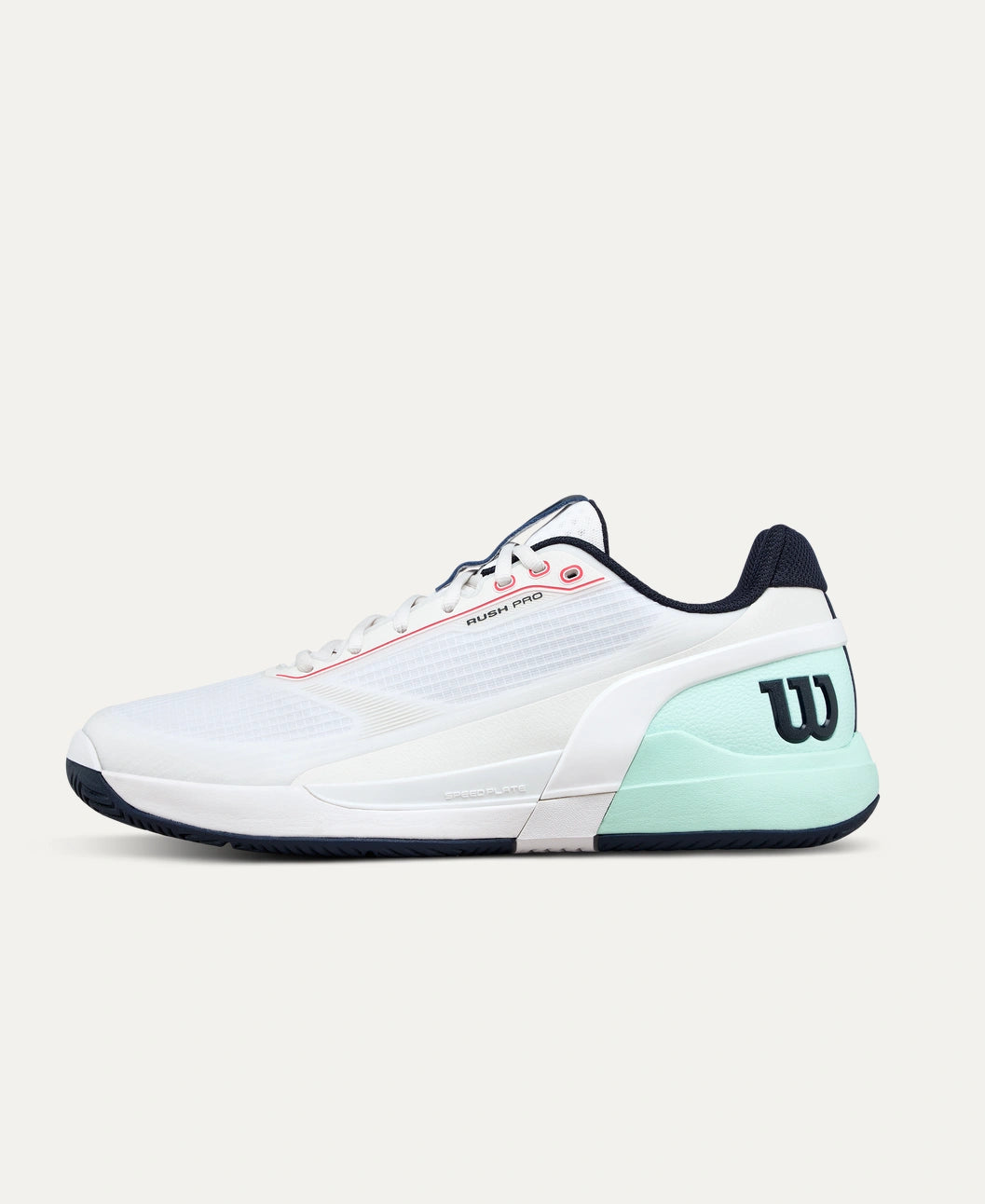 Wilson Rush Pro 5 Allcourt Tennisschuh - White / Bay / Fiery Coral