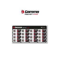 Gamma Racket Info - Besaitungsaufkleber - QR-Sticker