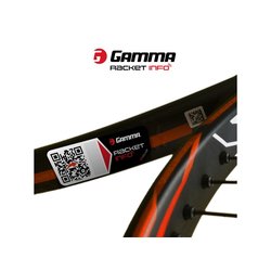 Gamma Racket Info - Besaitungsaufkleber - QR-Sticker